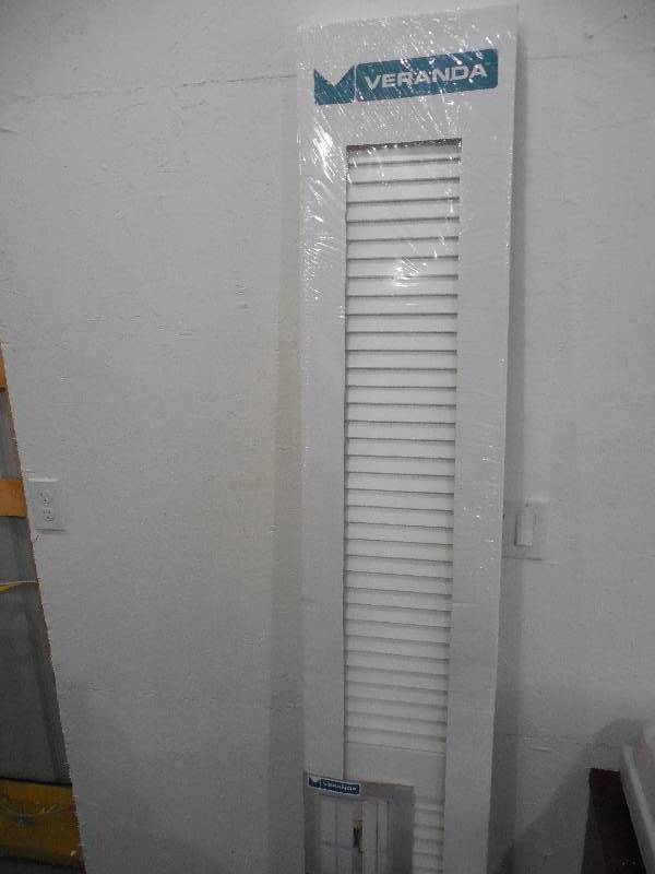 lot 72 image: 24 in. x 80 in. Louver Pine White Interior Closet Bi-fold Door