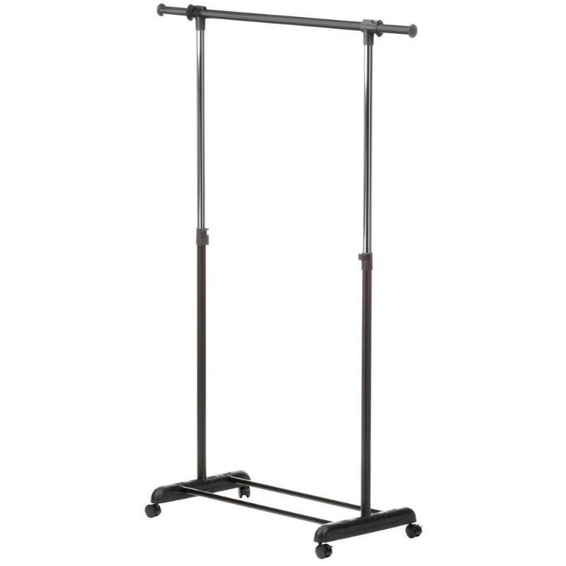 Honey Can Do Expandable Steel Rolling Garment Rack In Chrome Black Home Improvement Auction K Bid