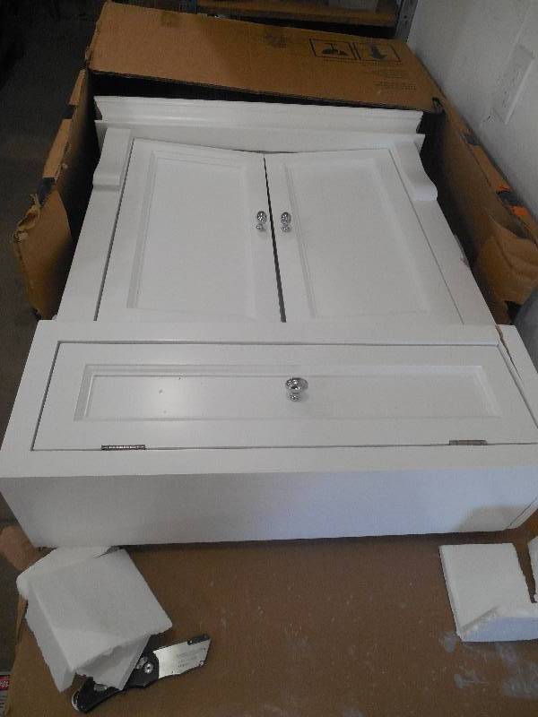 lot 97 image: Foremost Naples 26-12 in. W Wall Cabinet in White