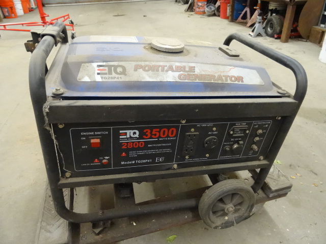 TQ portable generator | K & C Auctions Surplus Snow Equipment and More ...