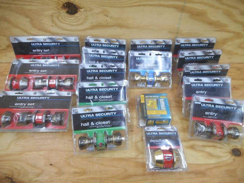 Box Full Of Assorted New Door Hardw...