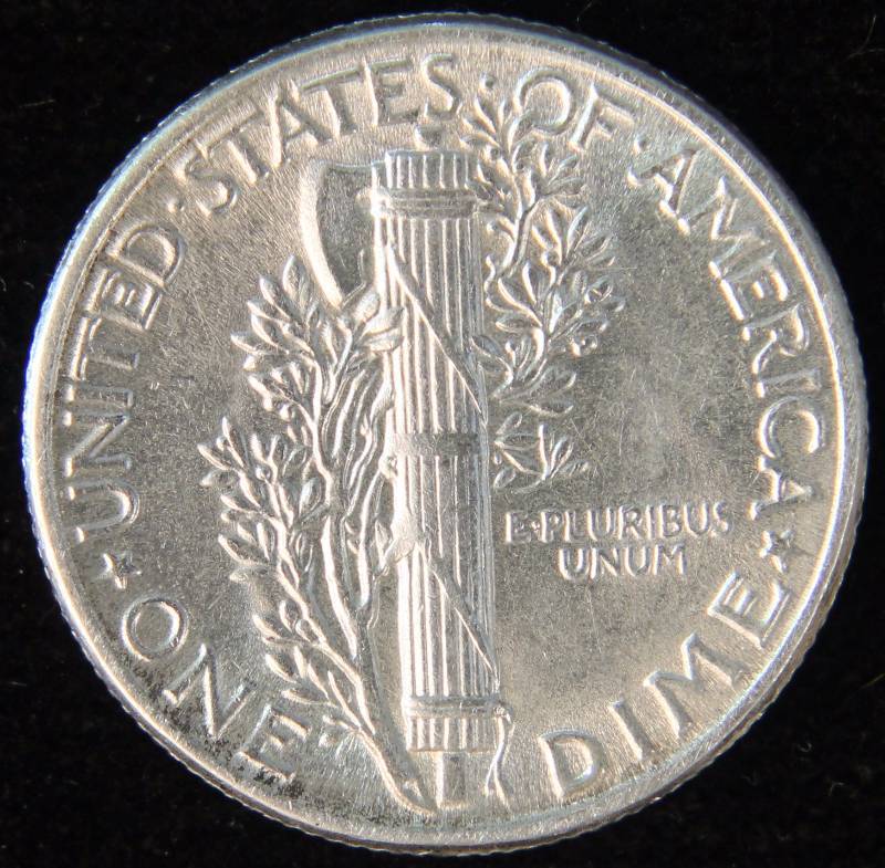 1945 MERCURY SILVER DIME BU-UNC