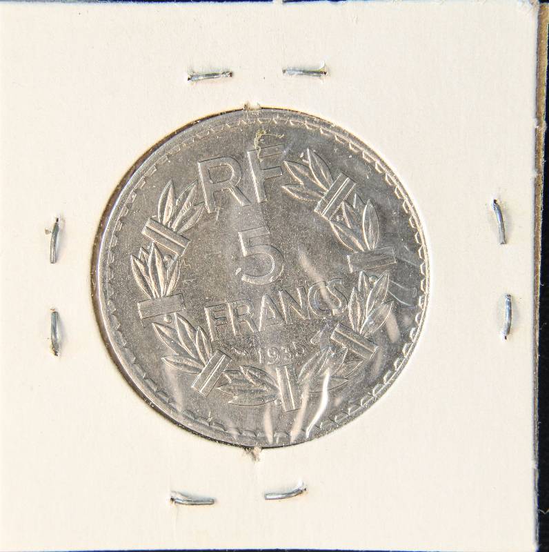 1935 FRANCE 5 FRANCS STRONG AU