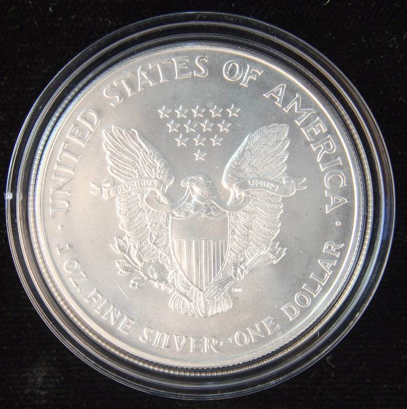 1999 AMERICAN SILVER EAGLE 1 TROY Oz. .999 FINE SILVER DOLLAR IN AIRTITE HOLDER