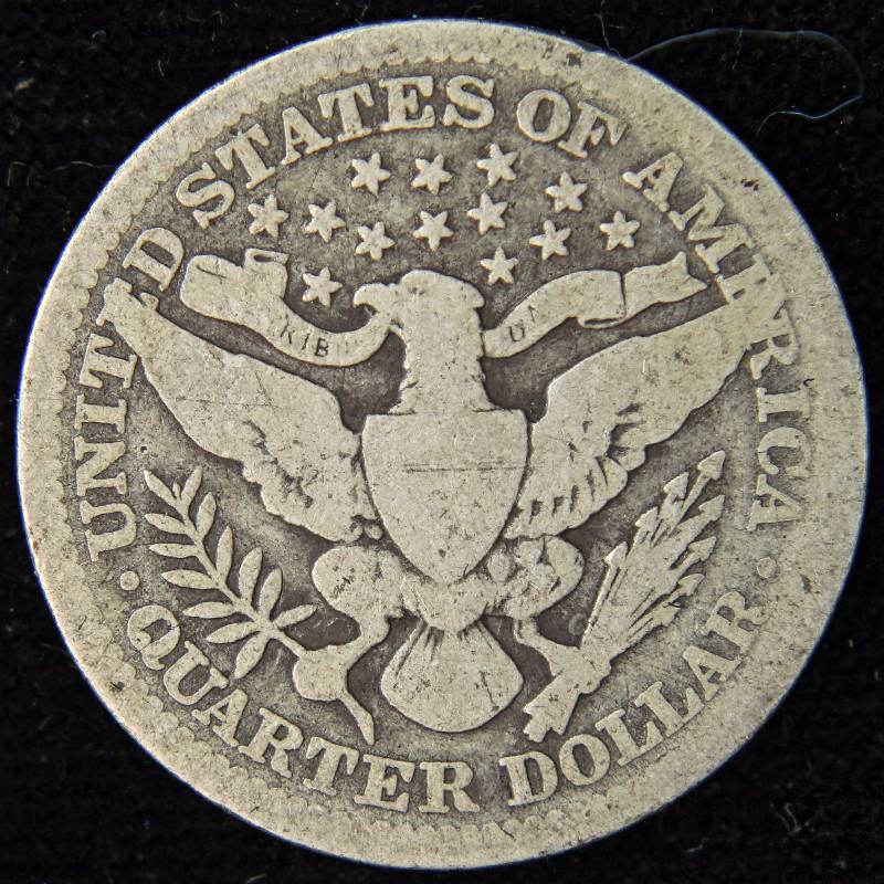 1907 BARBER SILVER QUARTER GOOD