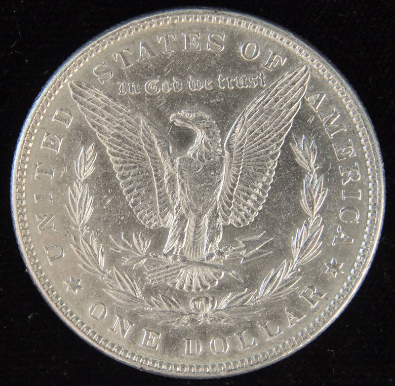 1882 MORGAN SILVER DOLLAR UNC DETAILS CLEANED