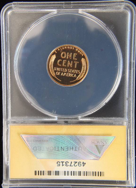 1956 PROOF WHEAT CENT PF65 RED ANACS