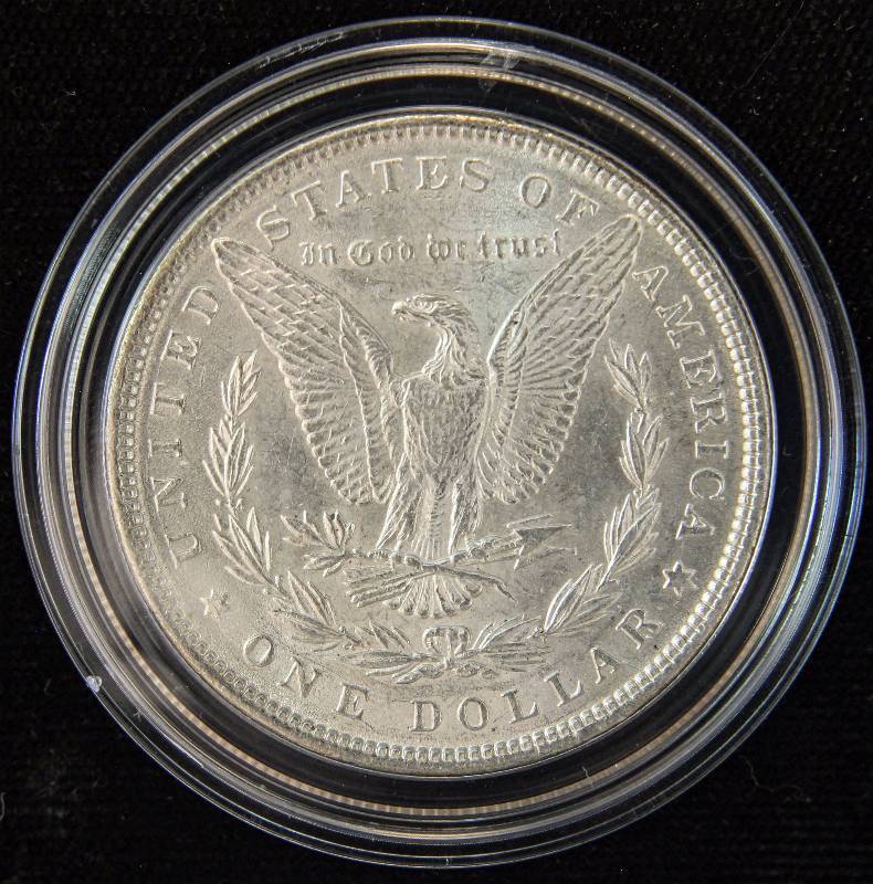 1889 MORGAN SILVER DOLLAR UNC. IN AIRTITE HOLDER