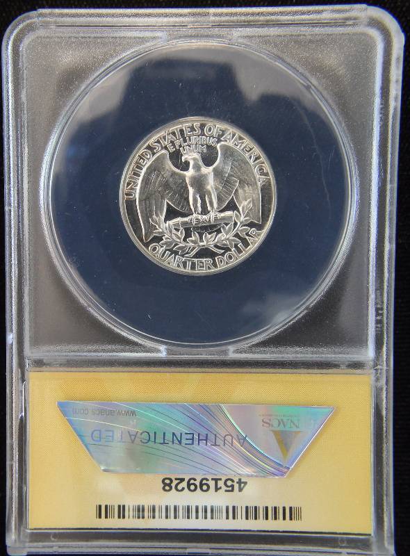 1955 PROOF WASHINGTON SILVER QUARTER PF66 ANACS
