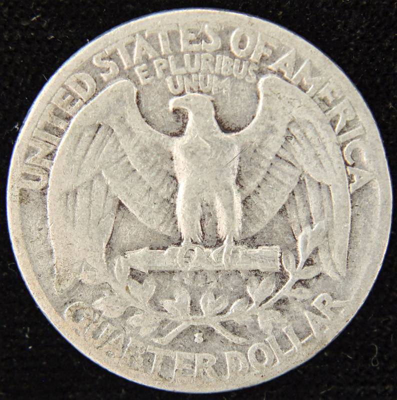 1939-S WASHINGTON SILVER QUARTER VF