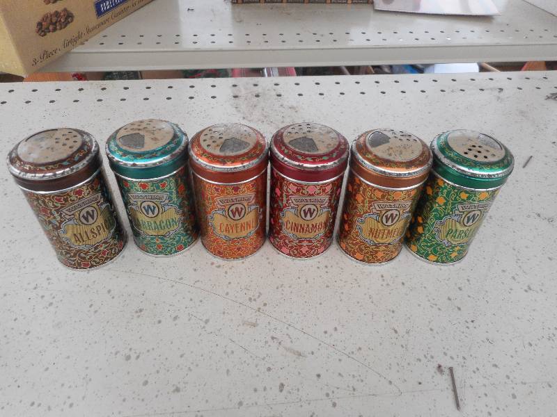 6 COLLECTIBLE WATKINS TINS