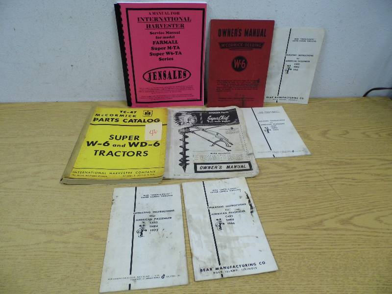 lot 46 image: Vintage Owners Manuals