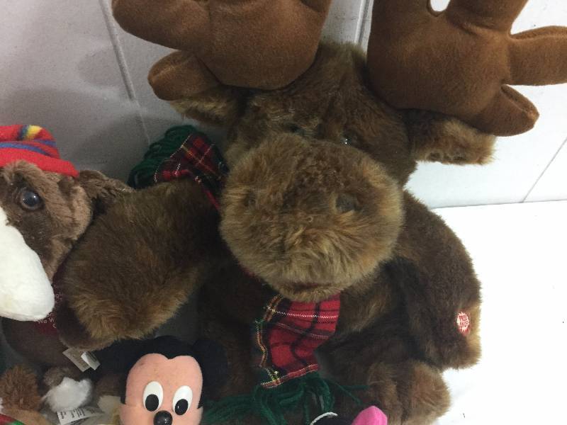 Lot of Stuffed Christmas Animals