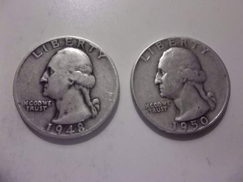 1948 S, 1950 Washington Quarters