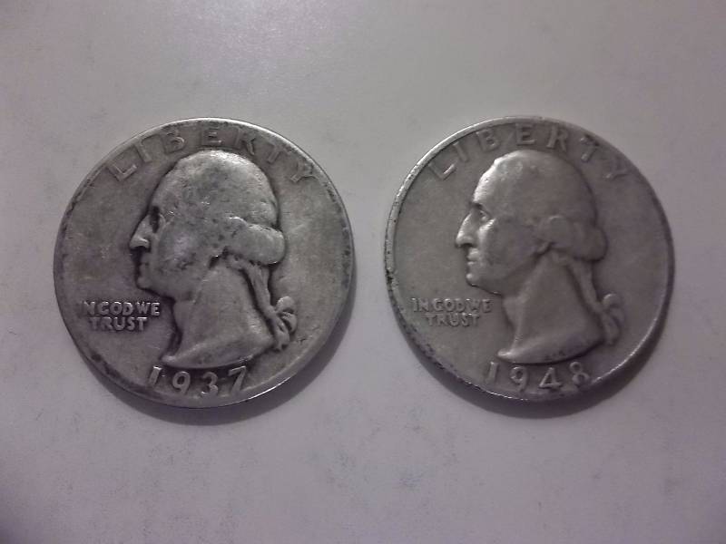 1937, 1948 S Washington Quarters