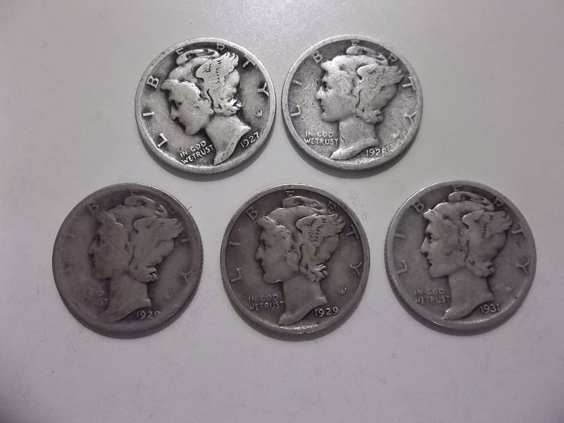1927 D, 1928, 1929 S, 1929 D, 1931 D (1931 D Is A Key Date In This Series Check Grey Sheets Price In High Grade $42-$45)