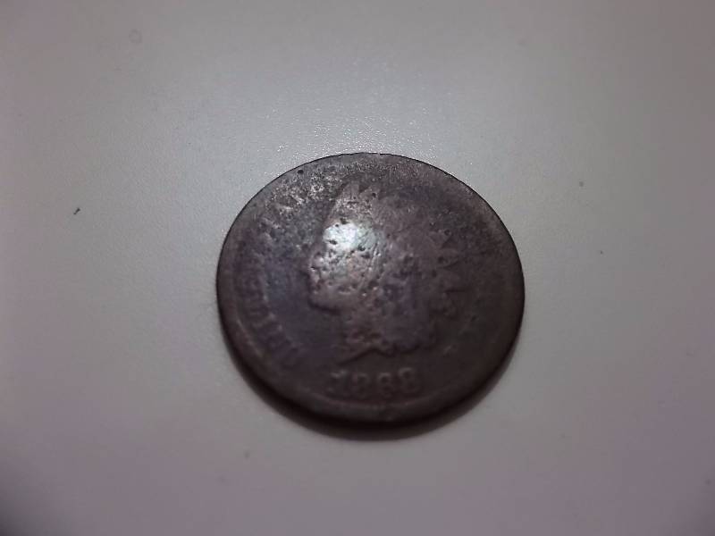 1868 Indian Head Cent Higher Value Date (Grey Sheets Value $35.00)