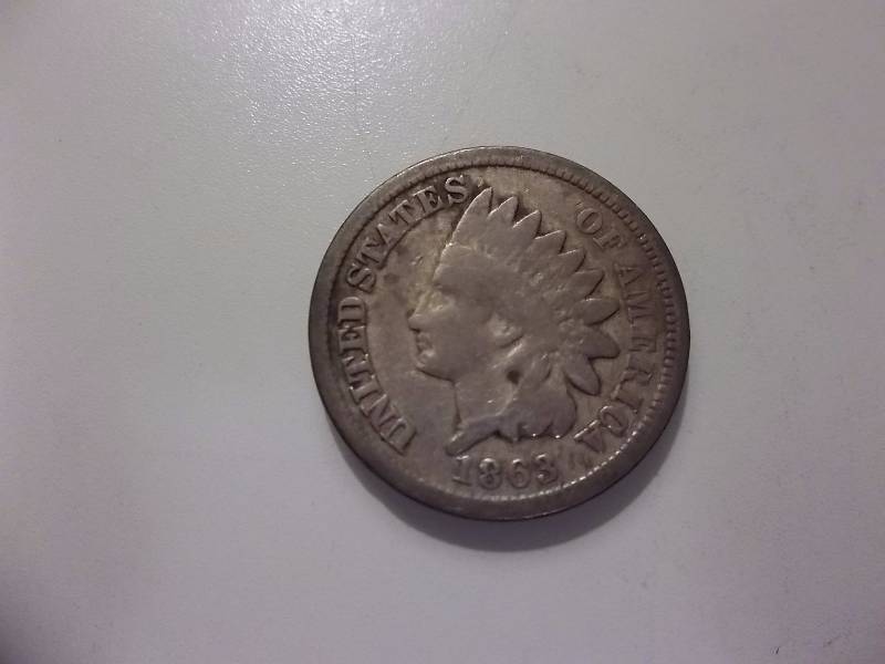 1863 Indian Head Bronze Cent Better Grade