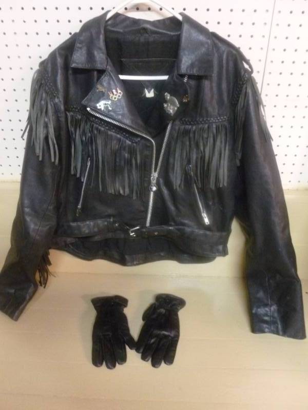 Ladies Leather Biker Jacket