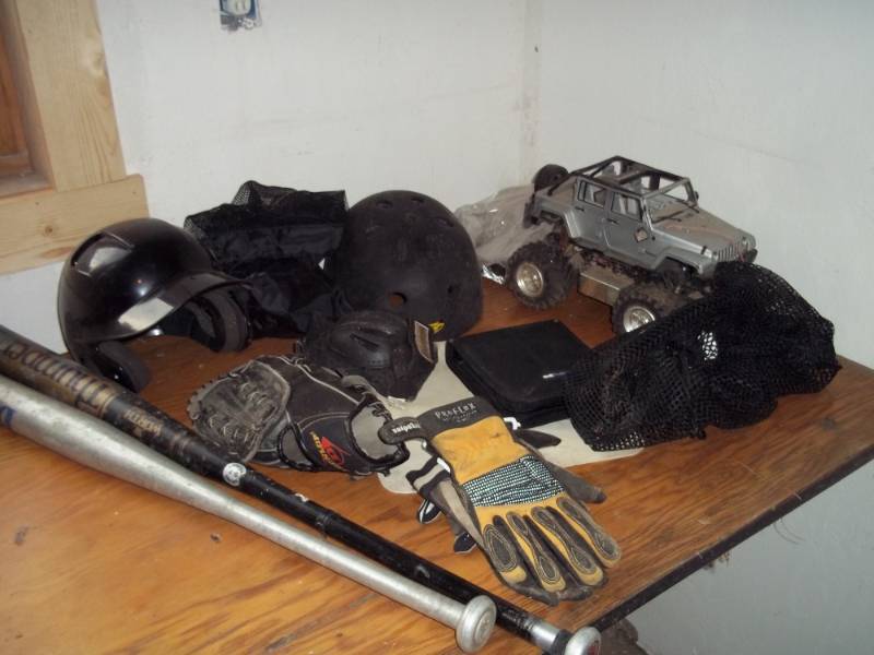 Lot of Kids Baseball Bats, Baseball Helmets, Baseball Gloves, etc
