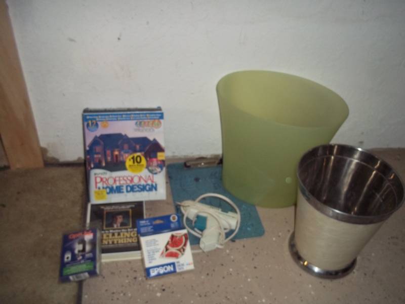 Glue gun, Printer Cartridges, Books
