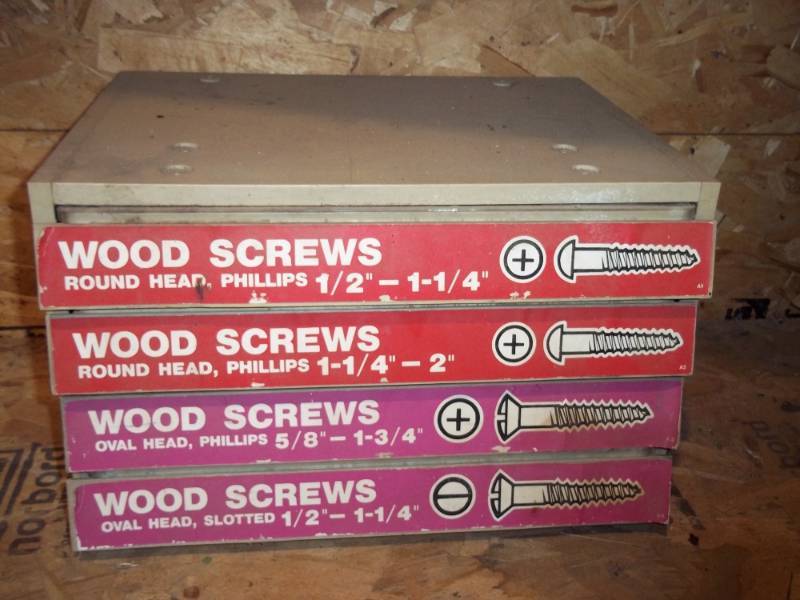 4 Drawer storage  with wood screws