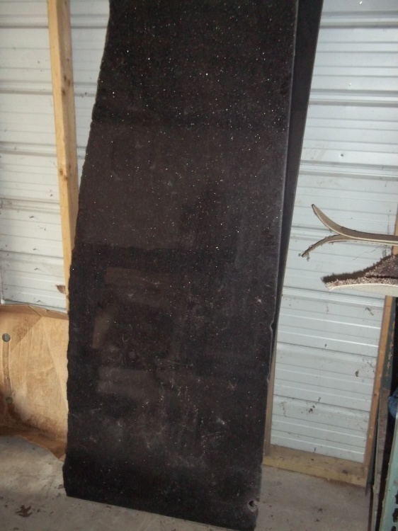 2 Large  pieces of Black Granite