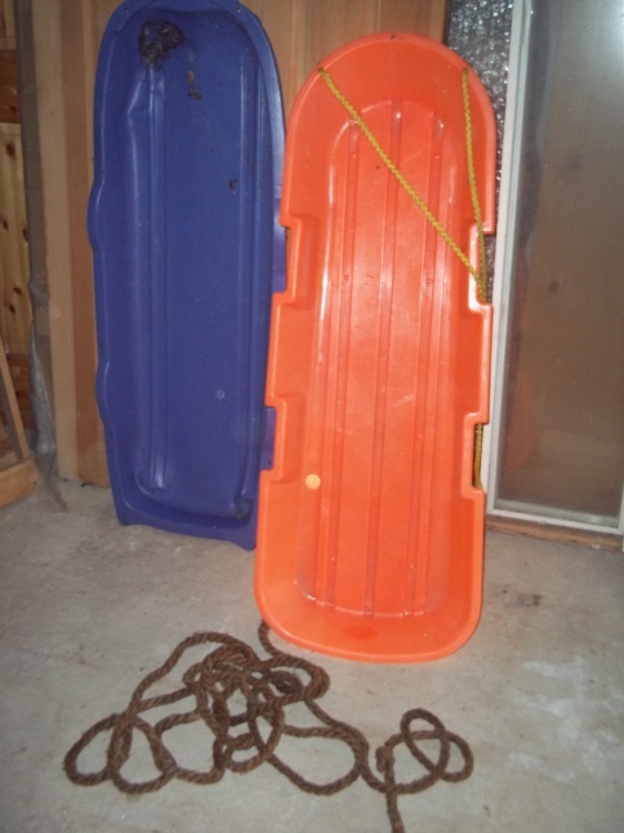 Pair of snow sleds
