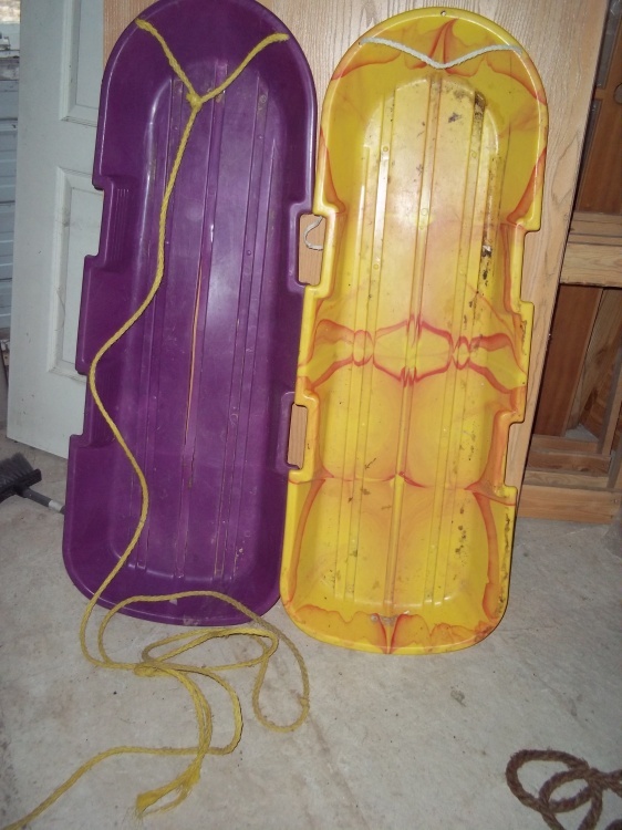 Pair of snow sleds
