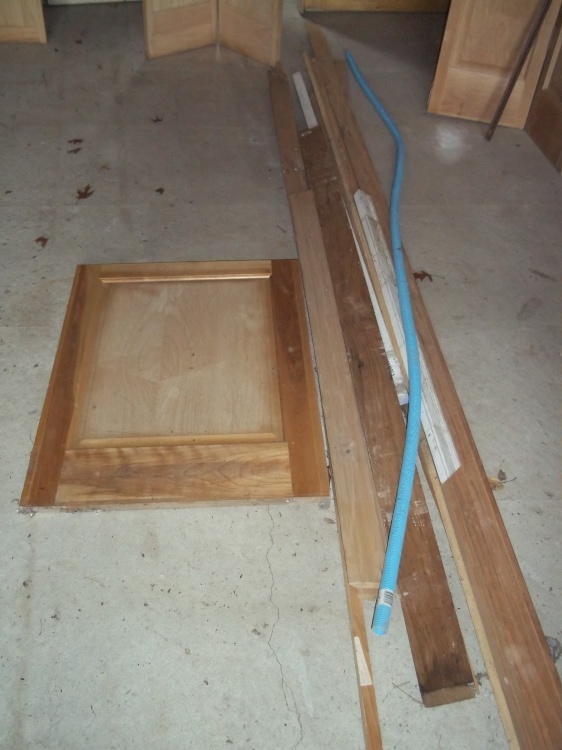 Wood Trim with cabinet door