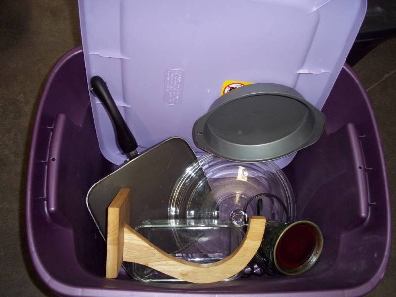 Purple Tote with Lid  includes contents