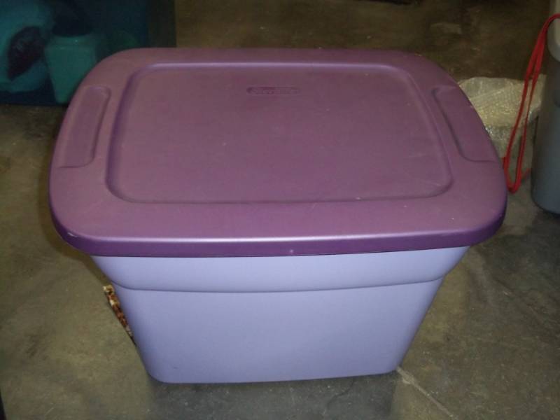 Purple Tote with Lid  includes contents