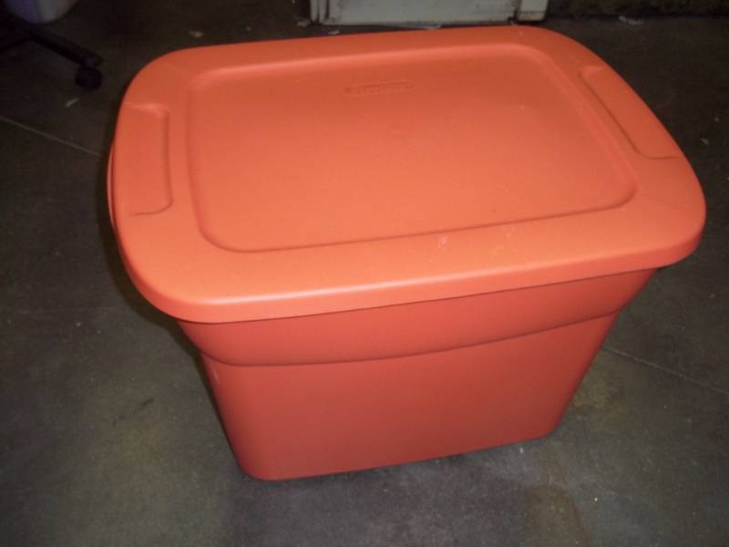 Orange Tote with Lid  includes contents