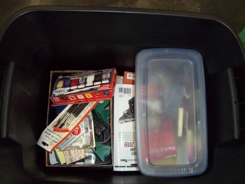 Black Tote with Lid  includes contents