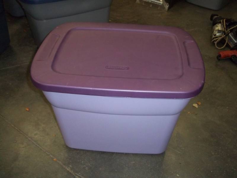 Purple Tote with Lid  includes contents