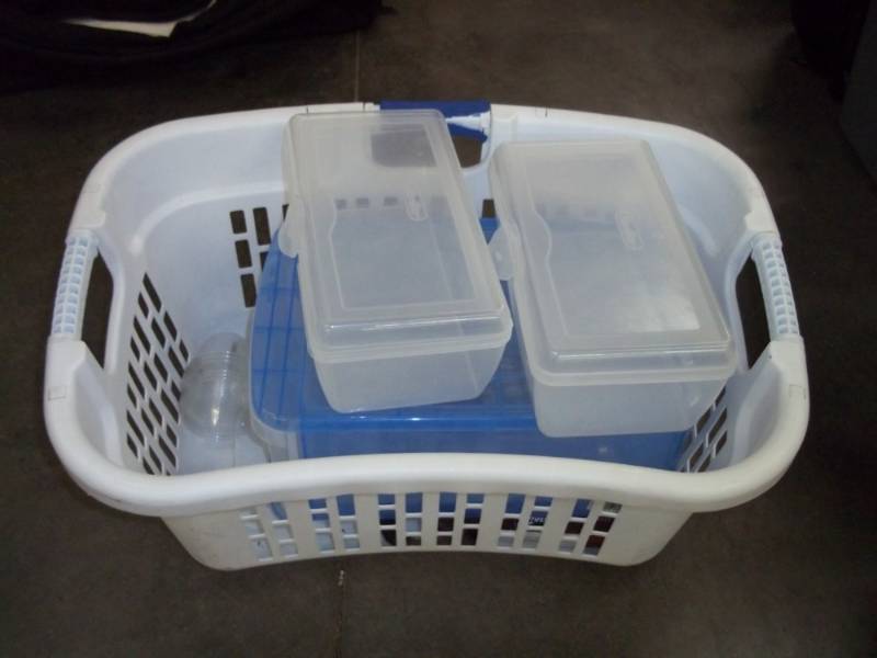 Clothes Basket with Storage Containers