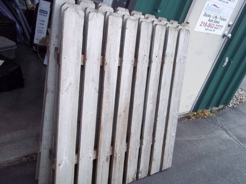4 Sections of Fence 4 Treated 8.5 foot total