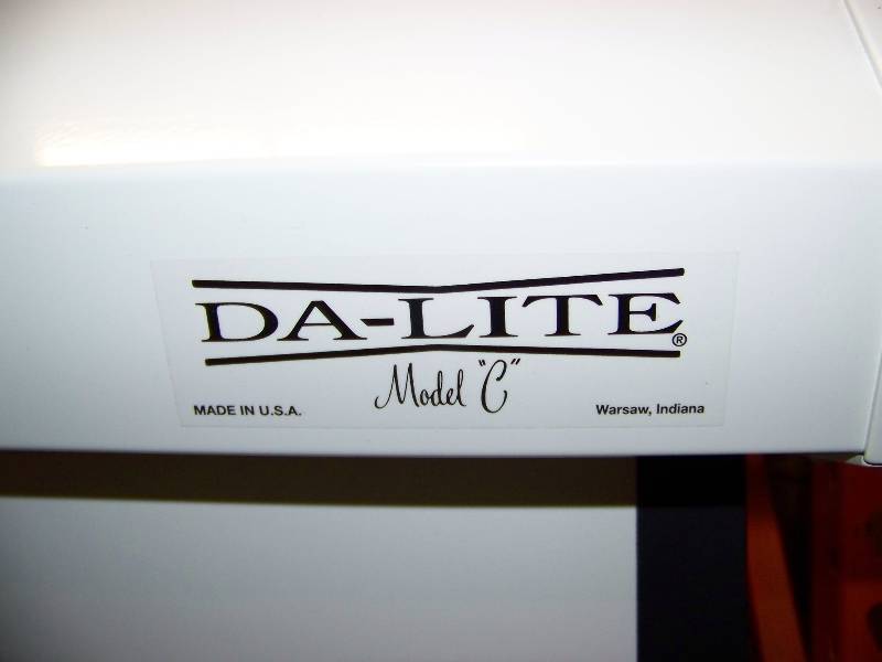 lot 44 image: Da-Lite, CeilingWall Mount, Pull Down (Manual) Projection  Movie Screen