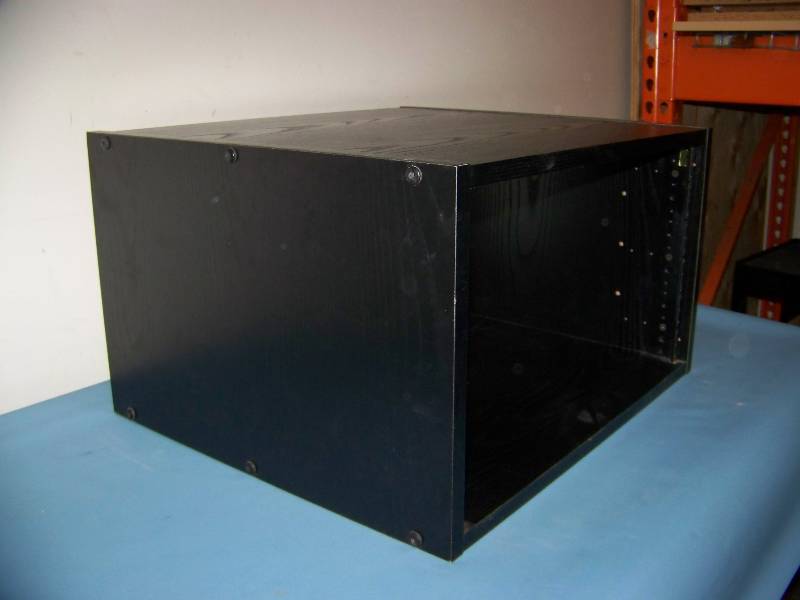lot 85 image: Small  Compact, Wood Encased, Audio  Video  Component  Equipment Rack