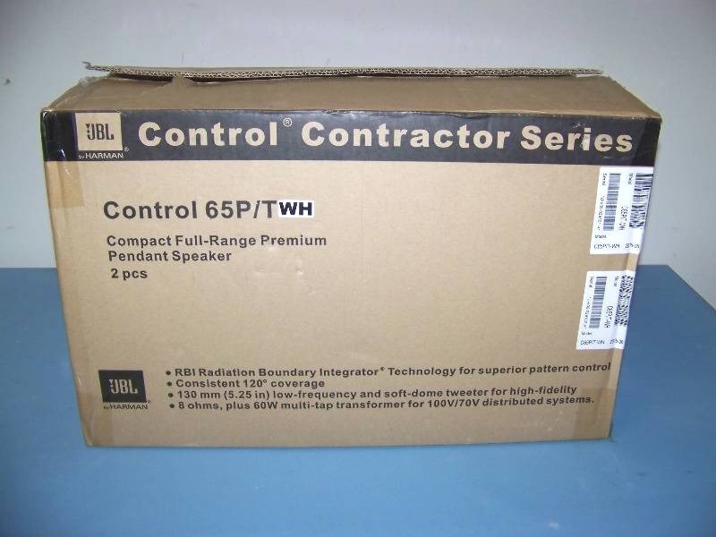 lot 53 image: (1) JBL, Control 65 PT, Compact, Full-Range, Premium Pendant Speaker - BRAND NEW