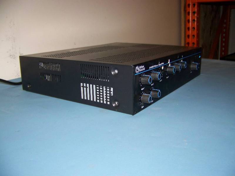 lot 68 image: Atlas Sound, 6-Input, 120-Watt, Public Address (PA) Mixer Amplifier  Amp