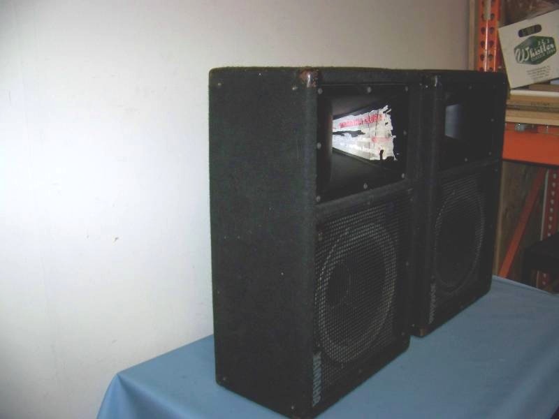 lot 9 image: (2) Yamaha, Club Series III, 400-Watt, 12-Inch, 2-Way, Pro Monitors  PA Speakers  Loudspeakers