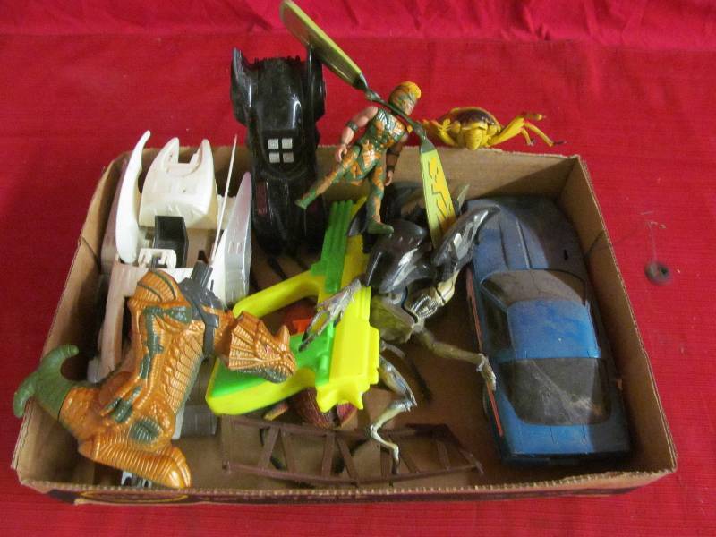 toy cars, action figures