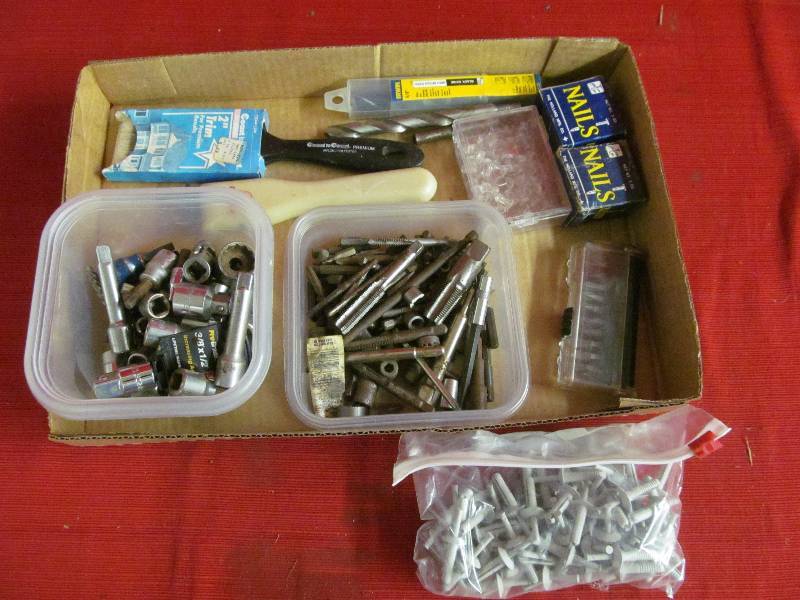 drill bits, rivets, nails