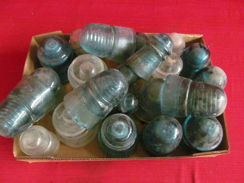 vintage glass insulators