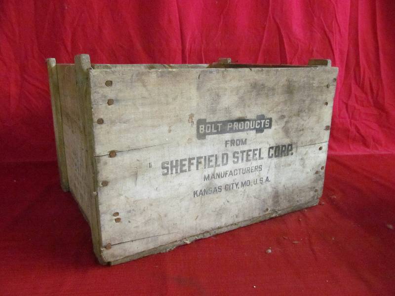 Sheffield  steel corp wood crate