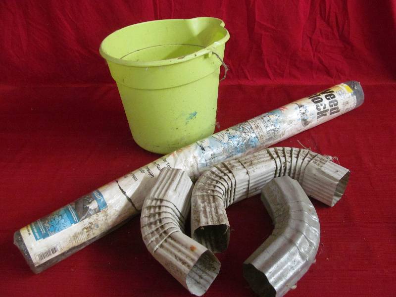 weed block, rain gutter elbows