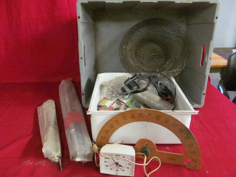 wire fish basket, enamel refrigerator pan, steel pole set, welding rods