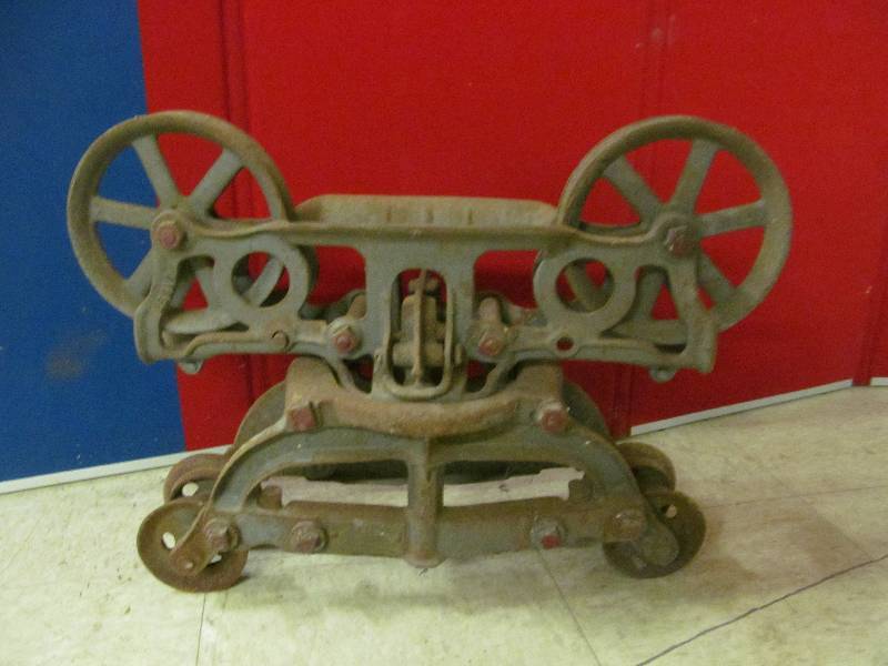 vintage barn track trolley