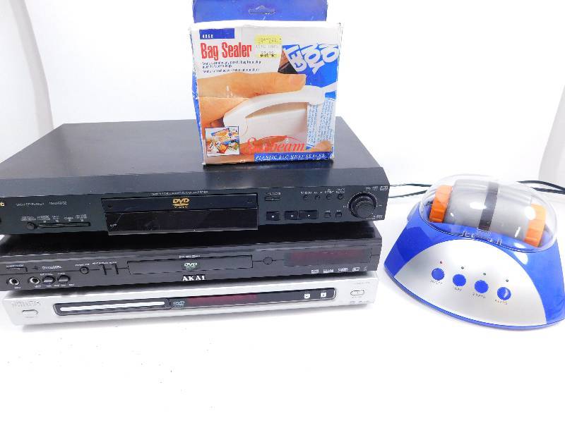 DVD players, Rock Tumbler, and Bag Sealer